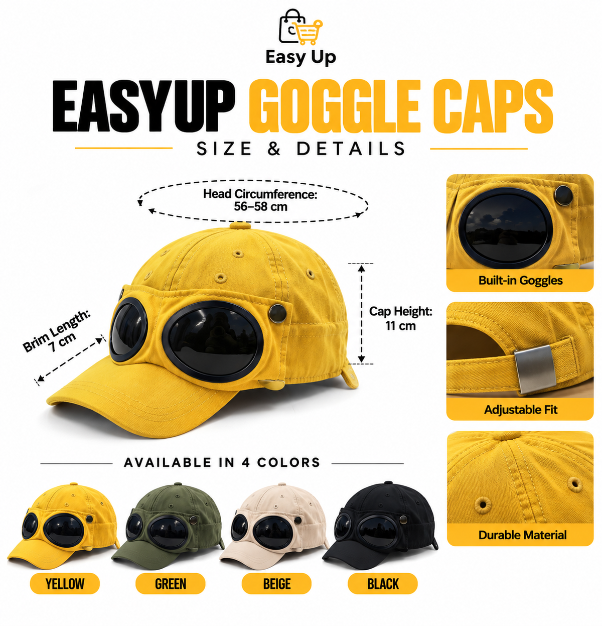 EasyUp Goggle Cap